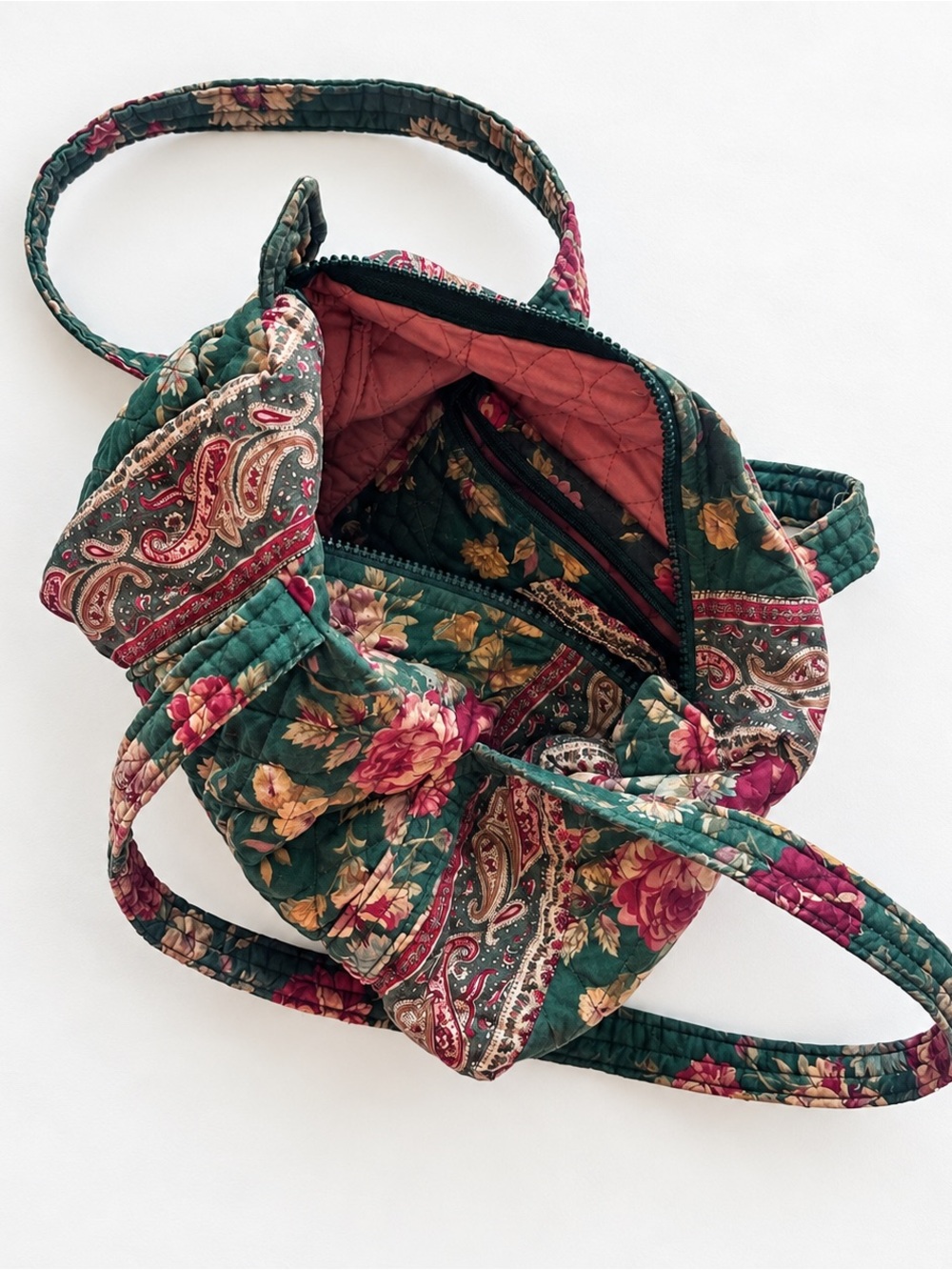Vintage Vera Bradley 100 Bag in Classic Green